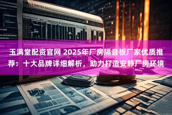 玉满堂配资官网 2025年厂房隔音板厂家优质推荐：十大品牌详细解析，助力打造安静厂房环境